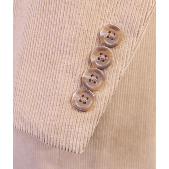 Chaps Mens Two Button Blazer Corduroy Sport Coat Jacket Cotton Beige Size 42L - Picture 7 of 13